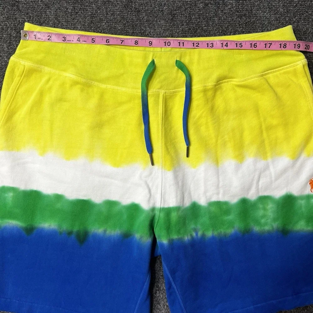 Polo Ralph Lauren Tie-Dye Fleece Sweat Shorts Men's XL Drawstring Pockets